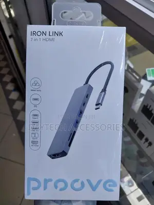 Proove Iron Link 7 in 1 (2*Type-C + 2*Usb3.0 + Hdmi + Sd/Tf) Hub.
