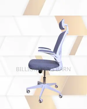 Space-Saving White Ergonomic Office Chair — Great for Study or Work