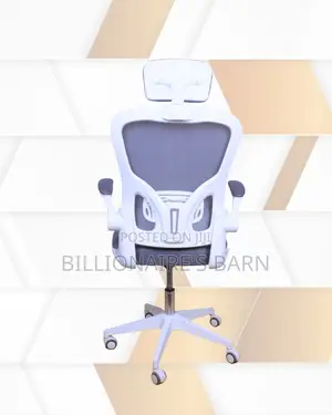 Space-Saving White Ergonomic Office Chair — Great for Study or Work