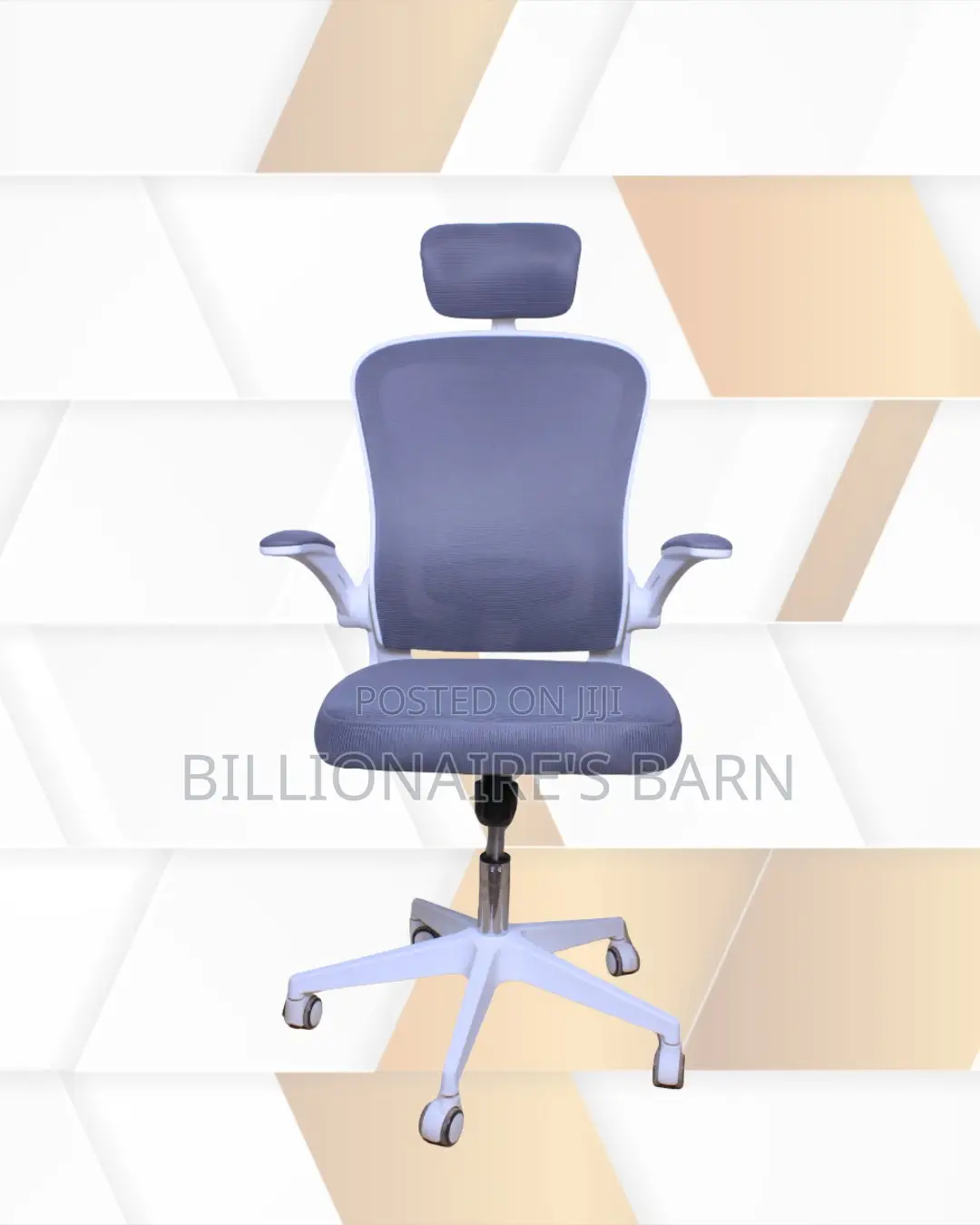 Space-Saving White Ergonomic Office Chair — Great for Study or Work