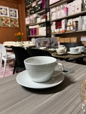12pc Set White Cup and Saucer