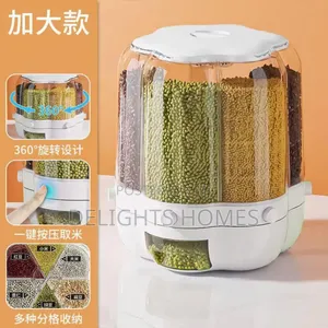 10kg 360 Degree Rotating 6 Grid Cereal Dispenser-Sp