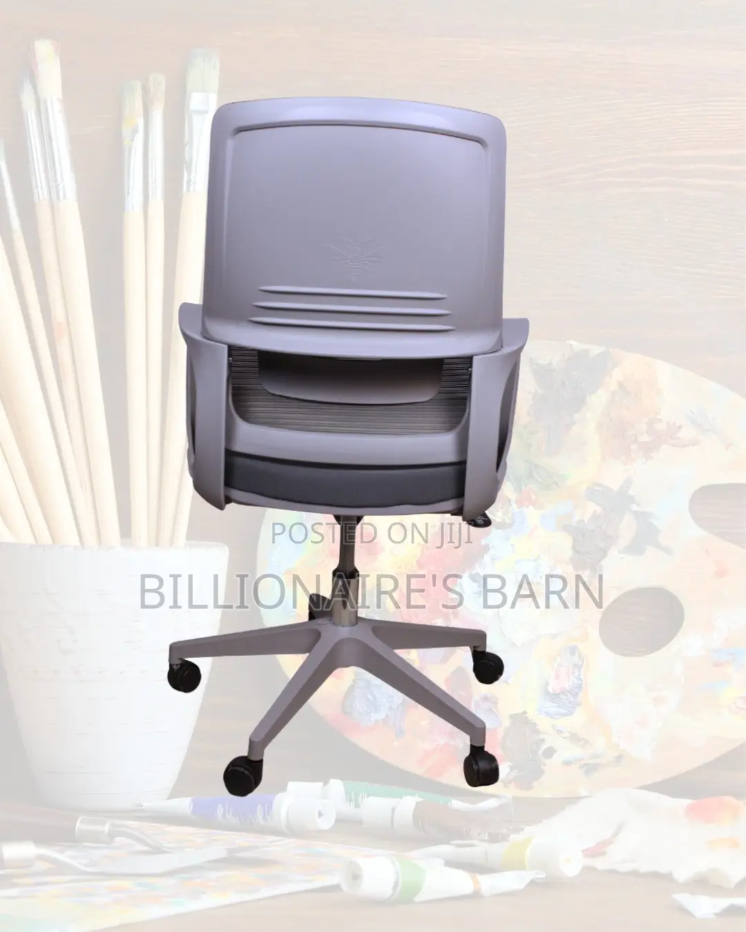 Grey Ergonomic Mesh Office Chair (Plush) — Restocked!