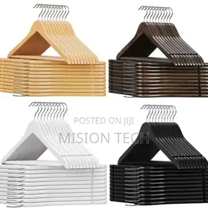 10pcs Wooden Clothes Hangers
Material- Wood
 
