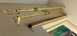 Door Curtain Rods 2 Metres Double Adjustable Gold Door Curtain Rods