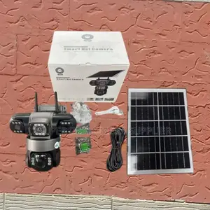V380 Pro 4g Solar Camera With 4 Lens Eyes and Hd Two Way Audio