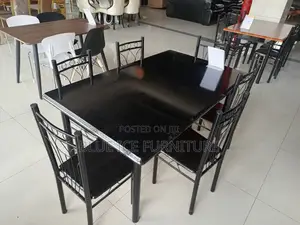 6-Seater Glass Dining Table