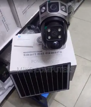 Wifi Solar Powered CCTV Camera With Double Lens- Use V380