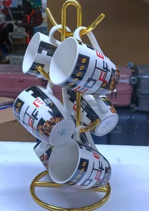 6pcs Crafted Modern Breakfast Coffee Cups/ Mugs