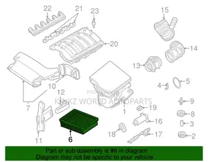 BMW Air Filter E46 325i/330i, X3 2.5i/3.0i, Z4 2.5i/3.0i
