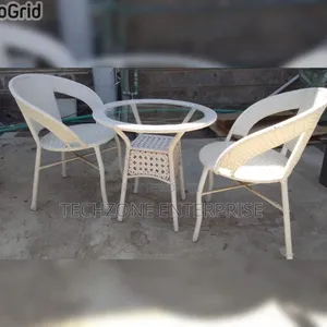 Outdoor Asthetic Cute White Chairs 