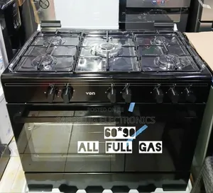 Von 60*60 Full 5 Burners Gas Cooker - Electric Oven Gas Compartment