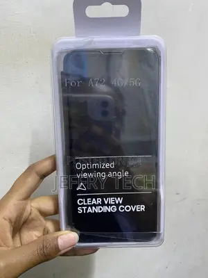 Samsung Galaxy A72 Clear View Leather With Glass Flip Cover