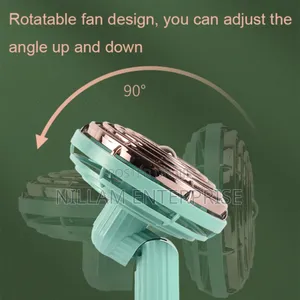 *Small Retro Handheld Desktop Rotatable Fan