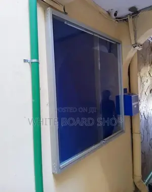 Indoor Lockable Sliding Glass Notice Board 180cm X 120cm (6ft X 4ft)
