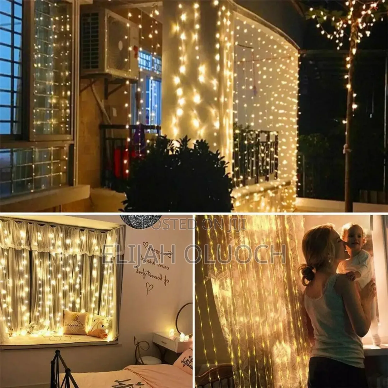 3m×3m Curtain Lights With Remote*