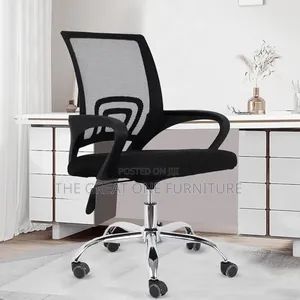 Vintage Black Mesh Office Chair Swivel Jk6y