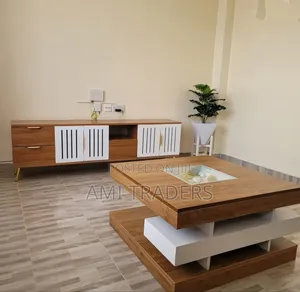 Natural& White Luxury Tv Stand