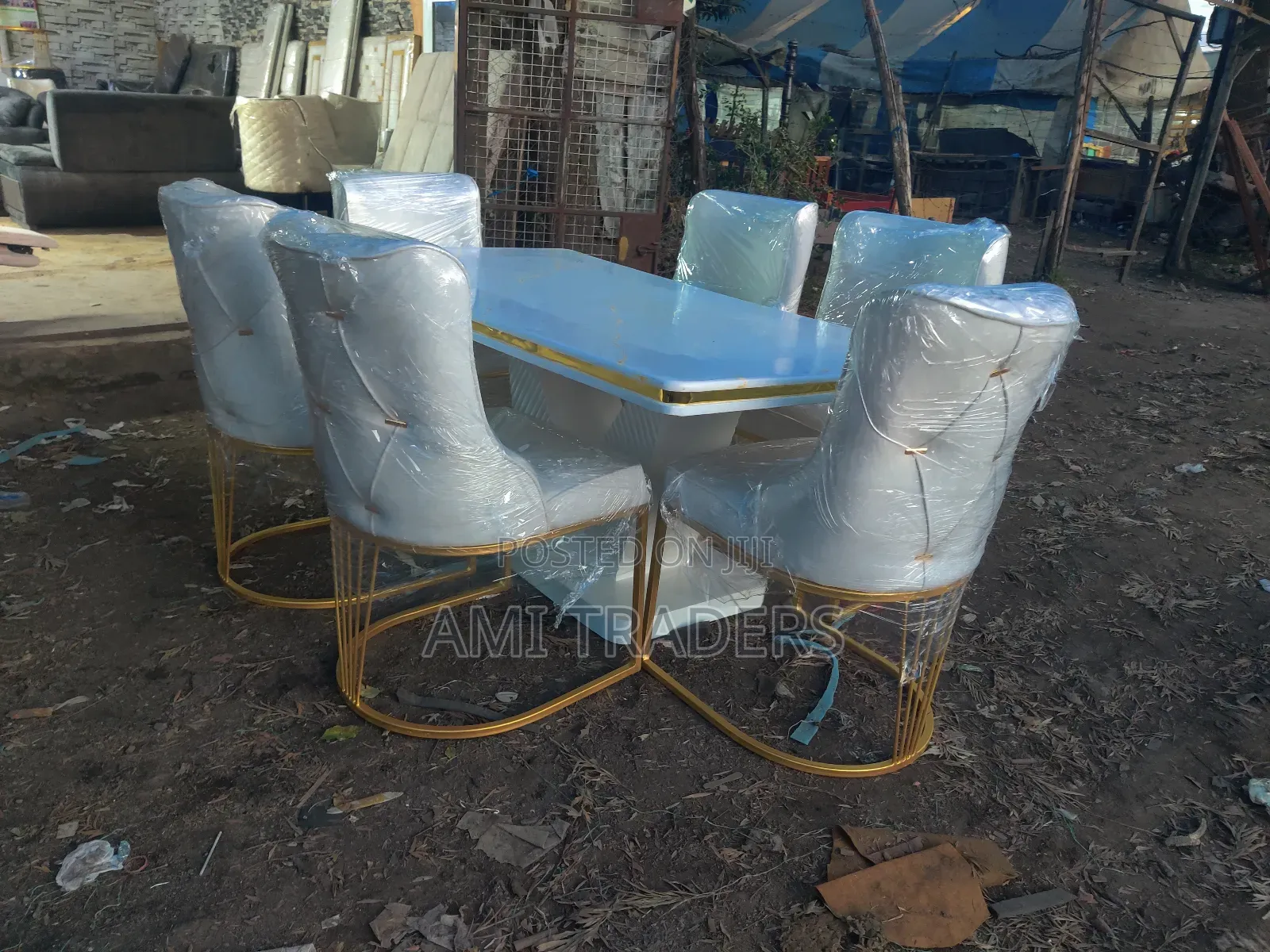 Dining Set (6 Seater With Marble Top)