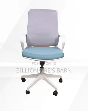 White Ergonomic Mesh Office Chair — Nylon Castors #174