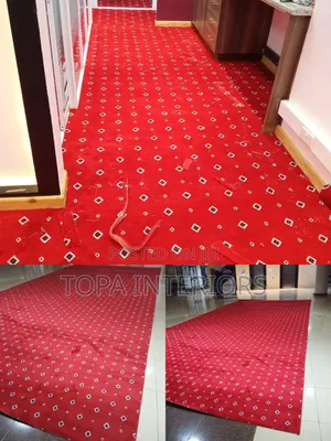 High Quality Dotted Red Executive Wall to Wall Flooring Office Carpets