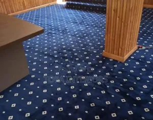 Navy Blue Dotted Executive Wall to Wall Flooring Office Carpets