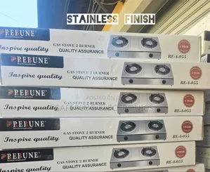 Rebune 2 Burner Gas Stove Cooker, Durable Stainless Steel - Re-4-055