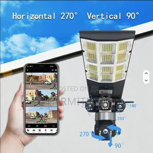 6mp 3 Lens Wireless Solar Panel Surveil Security PTZ