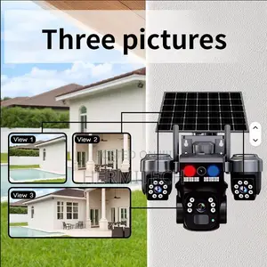 Real 3 Lens PTZ Dome Camera Outdoor 4g