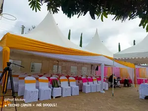 100 Seater Theatre Set Up With Dressed Plastic Chairs