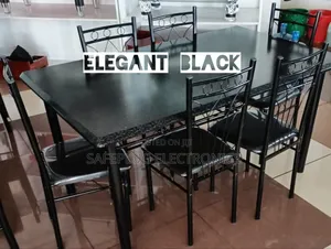 Executive, Elegant Black Design - 6 Sitter Dining Table