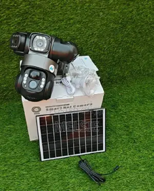 4g V380 Solar Panel Powered Dual Lens Cam 3 Screen