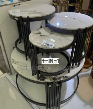 4-in-1 Pure Marble Executive Nesting Coffee Table Set