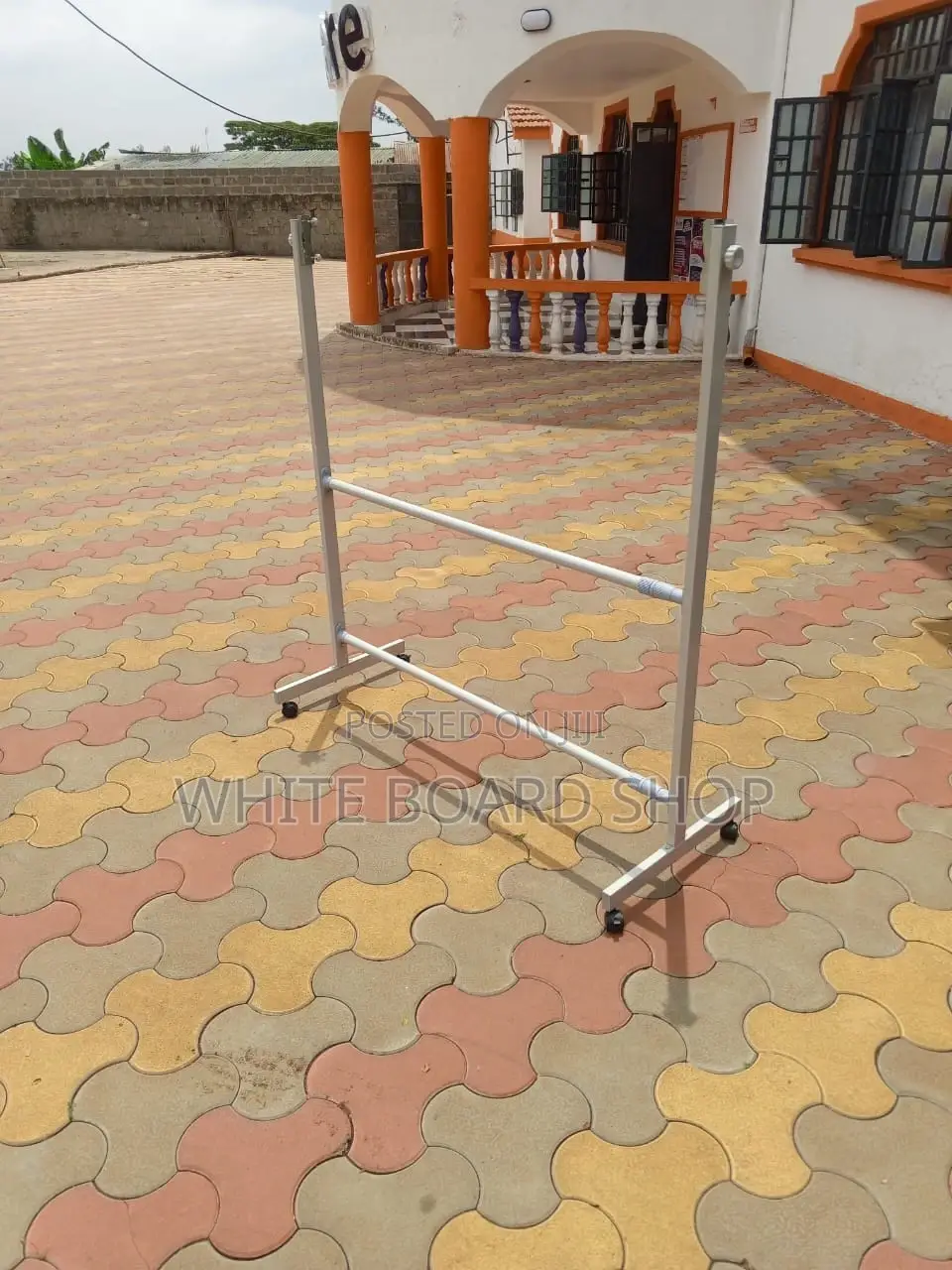 Imported Wheeled White Board Stand (90cm X 60cm)