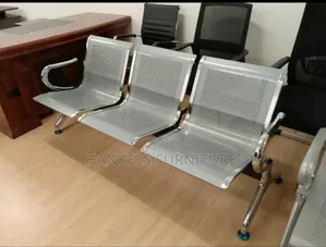 3 Seater Metal Frame Chair for Office or Waiting Room
