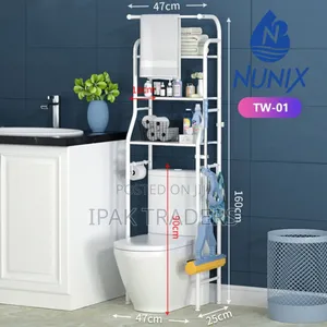 Nunix Three Layer Bathroom Toilet Rack. Over the Toilet Storage Rack