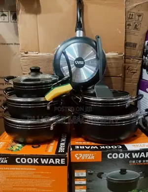*Great Star 14pc Black Cookware Set*
*20/22/24/28/30cm Pots*