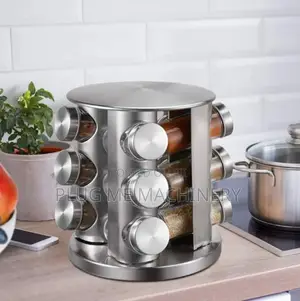 *Rotating Spice Carousel Stainless Steel