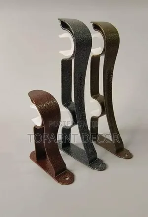 Brown Single and Grey ,Antique Gold Powdercoated Rod Brackets