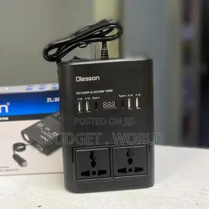Cooling Fan 150w* Inverter Dc 12v to Ac 220v and Usb Output Dc 5v