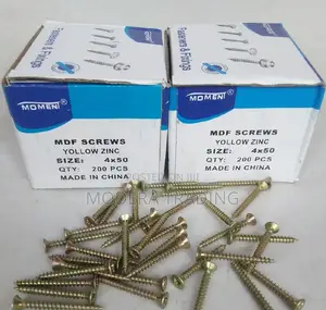 MDF Screws, Yellow Size 4mm*50mm- Www.Moderaltd.Co.Ke