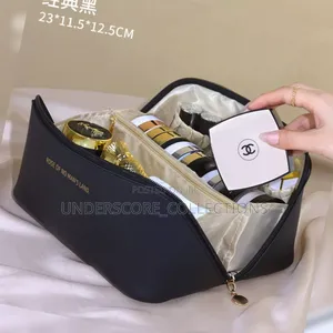 Waterproof Large Leather Cosmetic Bag
