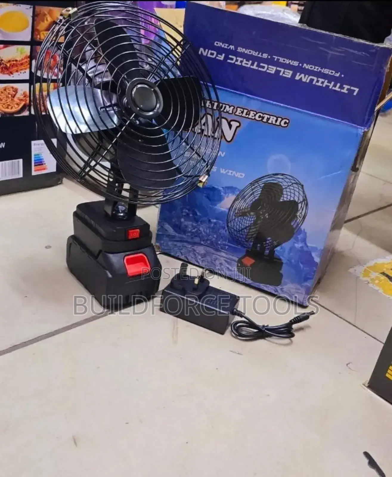 Lithium Powered Stand Fan Portable