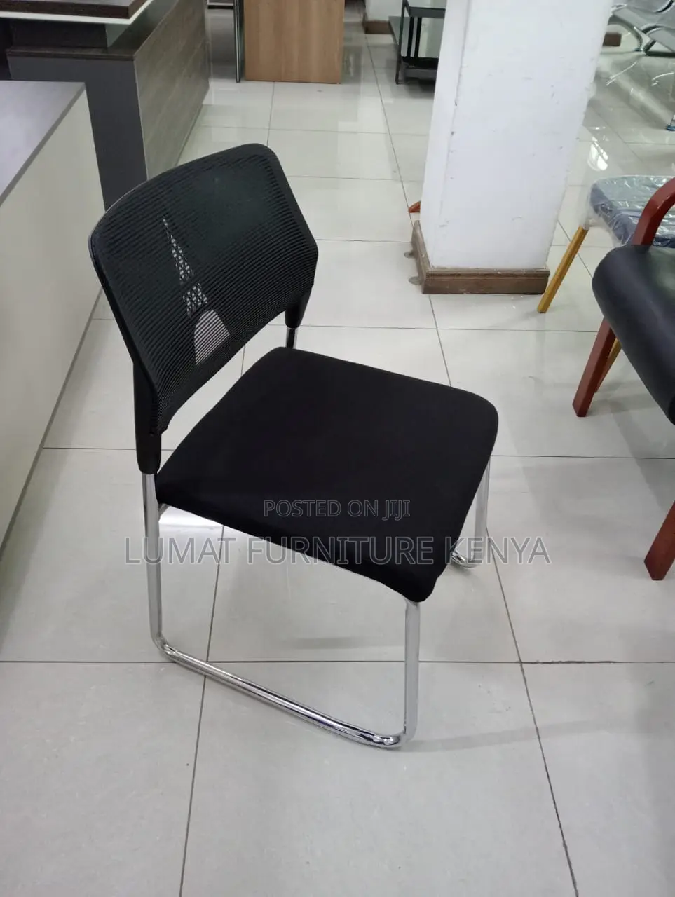 Sled Base Chrome Mesh Seat