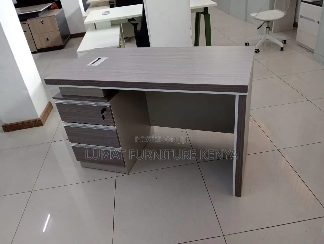 Executive Desk With Side Drawers