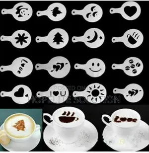 Cappuccino Coffee Barista Stencils Template-