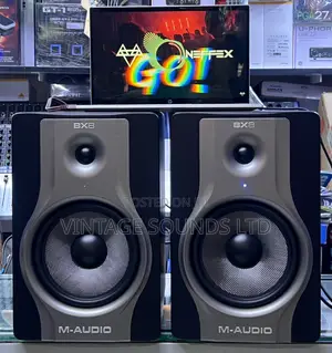 Bx8 Carbon Studio Monitors for Music Production and Mixing.( Gray)