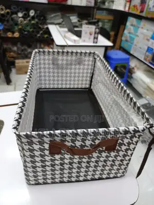 Collapsible Checked Closet Organizer With Cover