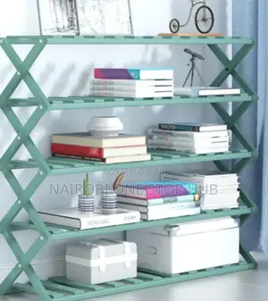 Portable Bamboo Shoe Rack /Book Organizer