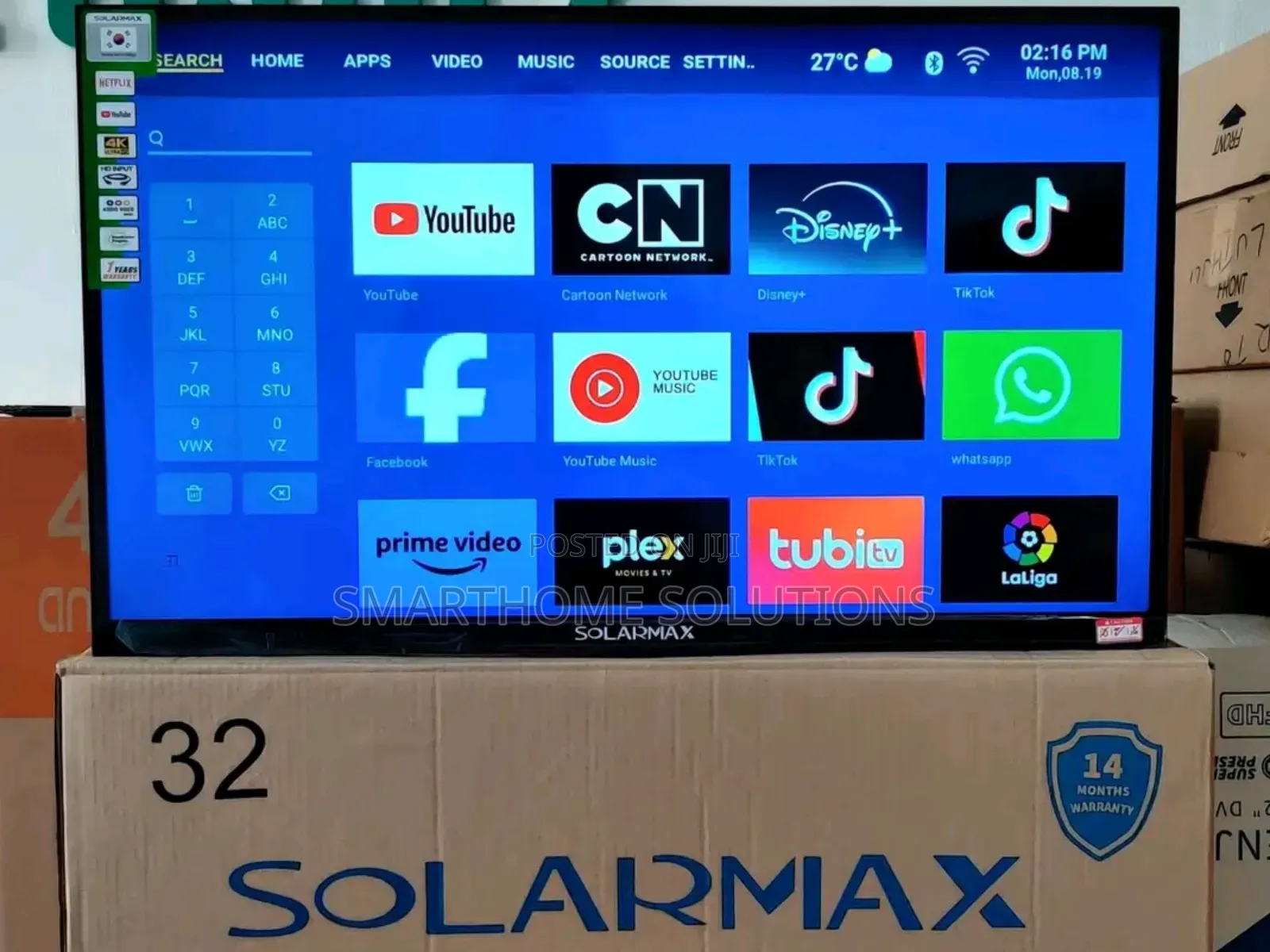 Solarmax 32inch Smart Android Frameless Led Tv